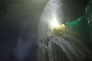 黔南消防水池堵漏现场